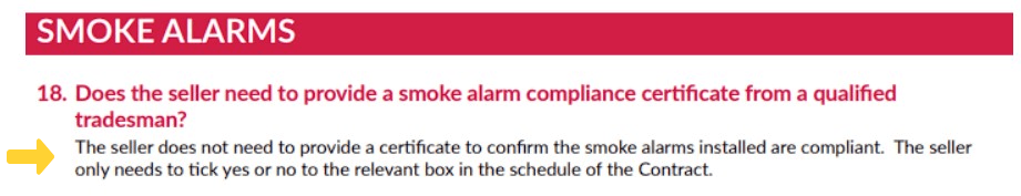 REIQ smoke alarm compliance certificate